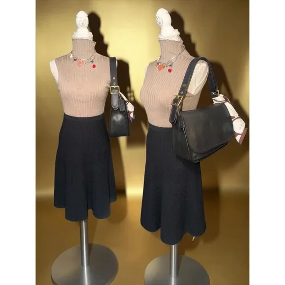 VTG Coach Patricia Legacy Bag 9951 Black Leather Brass Convertible Y2K USA + Tag - Picture 5 of 15